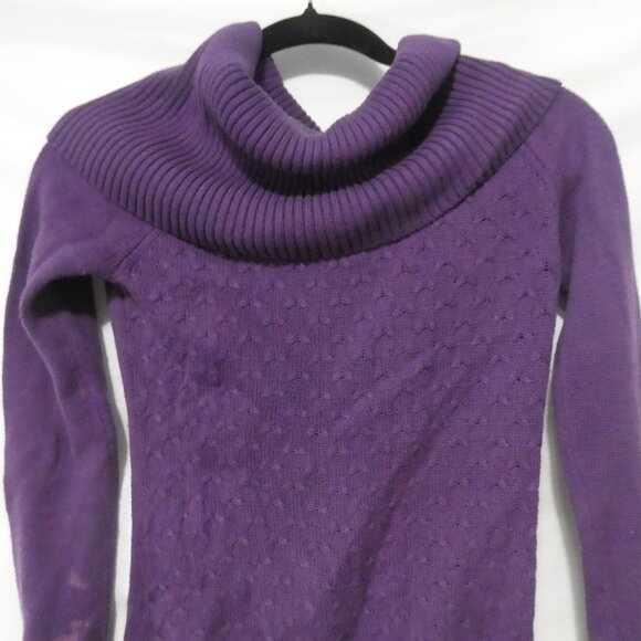 GUESS | medium | Purple Cowl Neck Sweater - Picture 3 of 16